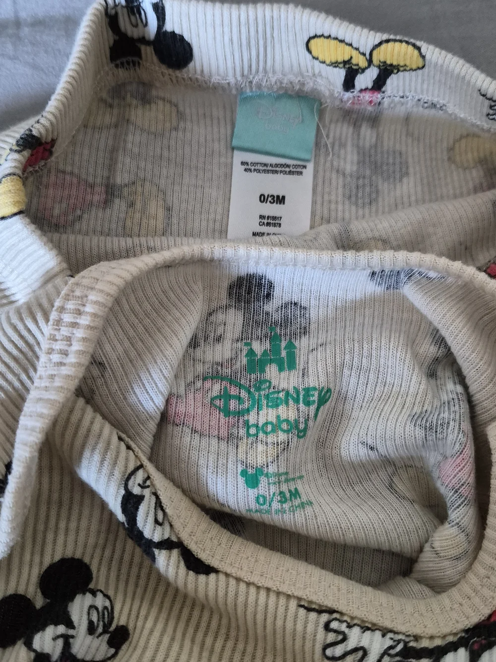 Mickey Mouse 3 Piece Set 0-3 Months